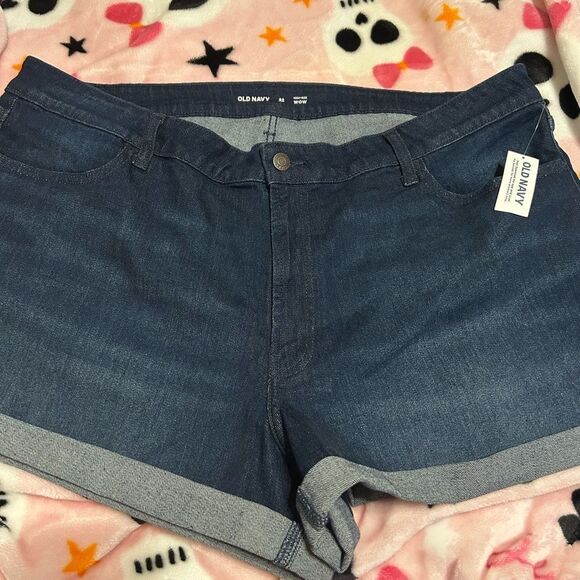 NWT Old Navy Blue WOW Jean Shorts with Rolled Hem - Picture 4 of 10